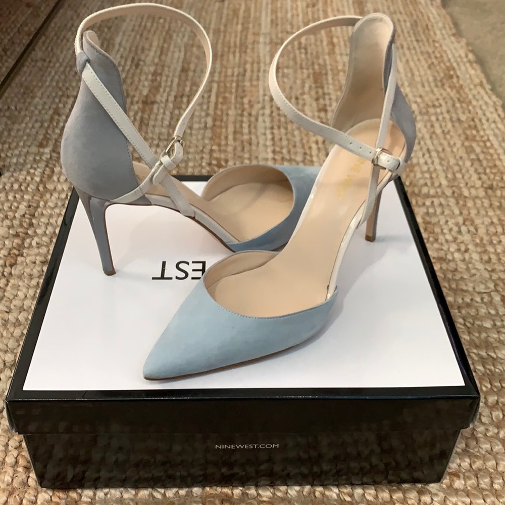 Nine West Taragon D’Orsay Pumps-Light Blue/Gray